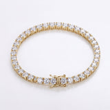 Pulsera Tennis de Moissanita, Oro Rosa, Plata 925 (2 a 6.5 mm)